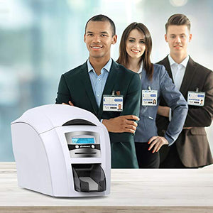 Magicard 300 Single-Sided ID Card Printer & Supplies Bundle Badge Maker Machine (3300-0001)