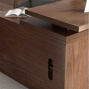 BinOxy Computer Desk with Bookshelf and Rotatable Locker - Modern Luxury Study Writing Desk