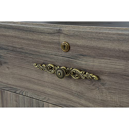 Dir Reception Desk Valencia Combination in Rustic Teak with Lights