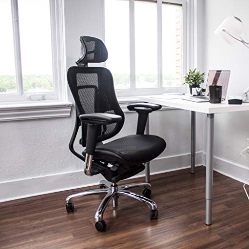 VIVA OFFICE High-Back Office Chair Green Mesh Swivel Task Chair - Ergonomic Computer Desk Task Executive Chair