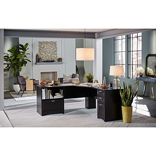 Realspace® L-Shape Corner Desk, Espresso