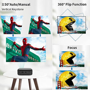 ZCGIOBN Pocket DLP Mini Projector 3D WiFi Full HD 1080P Supported Outdoor Movie Cinema Wireless Airplay Home Theater