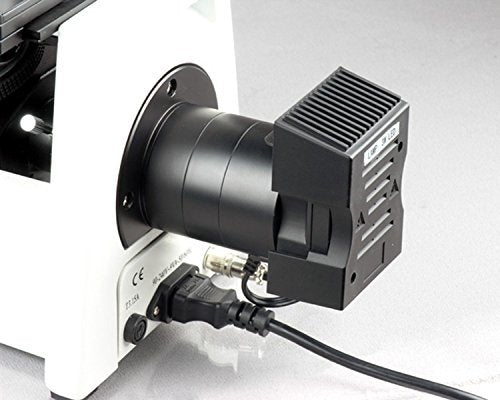 AmScope ME1200TA Inverted Trinocular Metallurgical Microscope, 50X-800X Magnification, PL10x and PL16x Eyepieces, Polarizing Condenser, Brightfield and Polarizing LED Illumination with Rheostat, Large Double-Layer Mechanical Stage, 90-240V