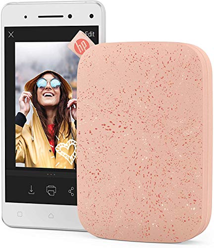 HP Sprocket Portable 2x3" Instant Photo Printer (Blush) Print Pictures on Zink Sticky-Backed Paper from your iOS & Android Device.