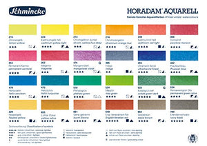 Schmincke Horadam Aquarell Half-Pan Paint Metal Set, Set of 24 Colors (74424097)