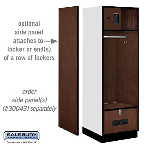 Salsbury Industries Designer Wood Locker, 24-Inch, Mahogany