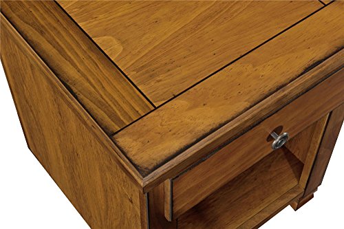 Ameriwood Home 9662096COM San Antonio Veneer Wood Bookcase, Medium Brown