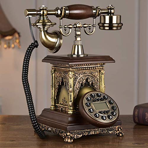 GagalU European Retro Phone Antique Style Button Dial Vintage Telephone