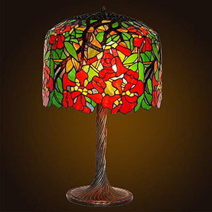 MaGiLL Tiffany Style Desk Lamp 30" High Floral Pattern Colored Glass Lampshade Bronze - Bedroom, Living Room