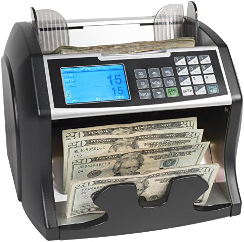 Royal Sovereign High Variable Speed Money Counting Machine, with UV, MG, IR Counterfeit Bill Detector & Front Loader (RBC-4500)
