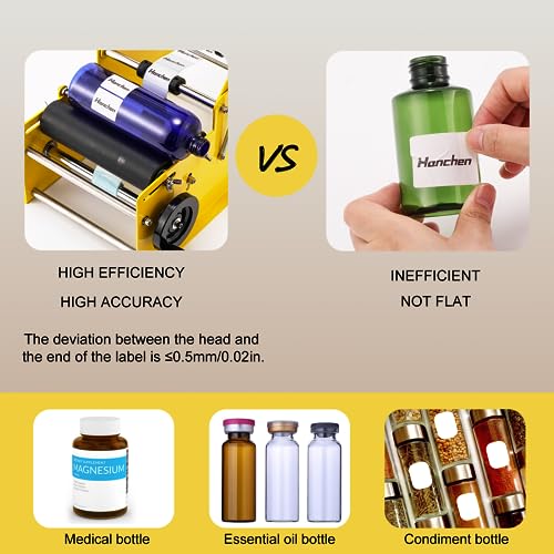 Hanchen Manual Round Bottle Labeling Machine with Press Handle
