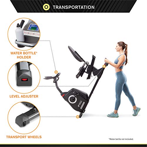 CIRCUIT FITNESS Circuit Fitness Magnetic Recumbent Exercise Bike with 15 Programs, 300-lb Capacity AMZ-587R