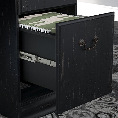 Bush Furniture Birmingham 60W Executive Desk in Antique Black