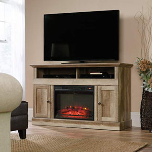 Sauder 423001 Cannery Bridge Media Fireplace Entertainment Center, Accommodates up to a 60" TV Weighing 70 lbs Less, Lintel Oak Finish