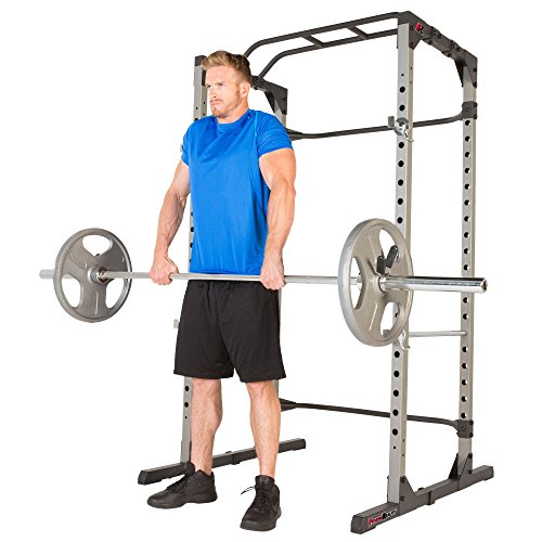 Fitness Reality 810XLT Super Max Power Cage | Optional Lat Pull-down Attachment and Adjustable Leg Hold-down | Power Cage Only