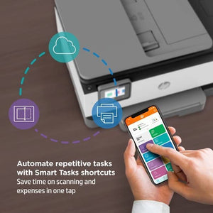 HP OfficeJet 8022e Wireless Inkjet Color All-in-One Printer, Print Copy Scan Fax, Instant Ink Ready, 35 Sheet ADF, WiFi USB Connectivity, 6 Months Free Instant Ink,White, W/Silmarils Printer Cable