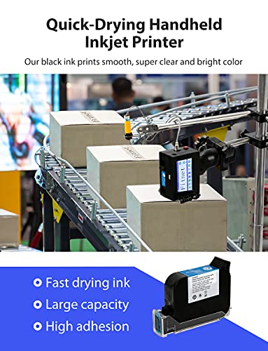 Portable Handheld Inkjet Printer with 4.3 Inch HD LED Touch Screen Intelligent Upgraded Inkjet Coding Machine Quick-Drying Labeler for Date Logo Barcode Number QR Code on Bottle, Support 20 Languages