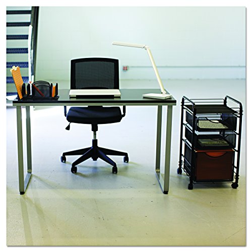 Safco Products 1943BLSL Simple Design Table Desk with Sled Base, Black/Silver