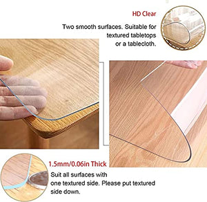 ZHOUHONG Clear Hard-Floor Chair Mat Protector for Hardwood Floors - Non-Skid, Waterproof - Multiple Sizes