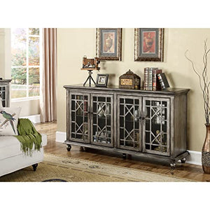 Coast to Coast Imports DeVille Metallic Four Door Credenza