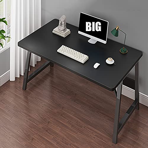Computer Desk 47.24 inch Modern Sturdy Office Desk PC Laptop Notebook Study Writing Table for Home Office Workstation, Black