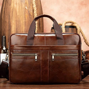 GYZCZX Bagmen Leather BriefcaseLaptop BagCrossbody Bagmen Briefcase (Color : A, Size : One Size)