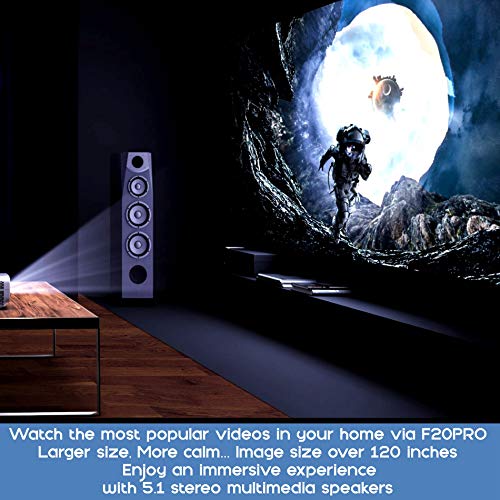 VIVIBRIGHT f30 1080P Projector, 1920x1080 Native Pixels, Consumer Class Video Entertainment Full HD Projector, 4200 White Light LED Brightness, SPDIF Interface with HiFi Sound Quality