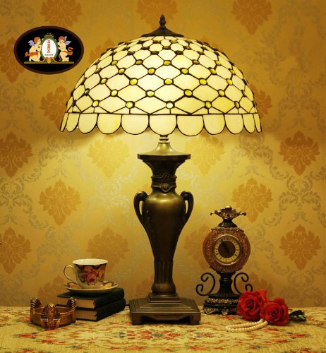 Tiffany Europaische retro style hand-painted stained glass table lamp