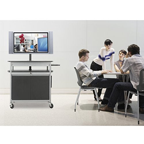 Safco Products 8941BL Scoot Flat Panel Multimedia Cart, Black