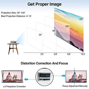 Portable Mini LCD Led Smart WiFi Projector with Bluetooth 2600lumen Multimedia Wireless Home Cinema Projector Support 1080p HD 720P HDMI USB for iPhone TV DVD PC Xbox PS4 Outdoor Gaming Projector