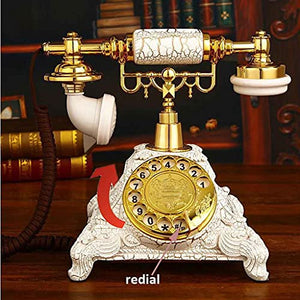 None Vintage Resin Antique Telephone - Europe Style, Black