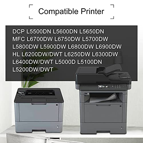 (5 PK,Black) 4 Pack TN880 TN-880 Extra High Yield Toner Cartridge + 1 Pack DR820 DR-820 Drum Unit Compatible Replacement for Brother DCP L5500DN L5600DN L5650DN MFC L6700DW L6750DW L5800DW Printer