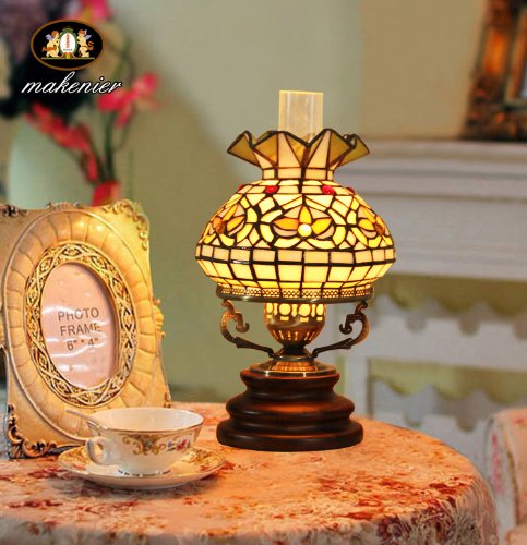 Tiffany Stained Glass Art kerosene lamp