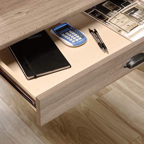 Sauder 418270 Barrister Lane L-Desk, L: 68.90" x W: 68.90" x H: 31.85", Salt Oak finish