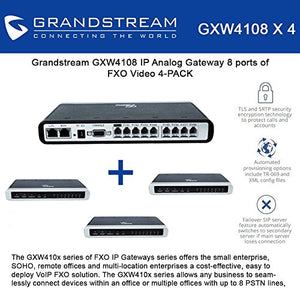 Grandstream GXW4108 IP Analog Gateway 8 Ports FXO (4-Pack)
