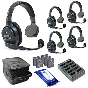 Solid Signal Eartec UL5S Ultralite Full Duplex Wireless Headset Communication Bundle