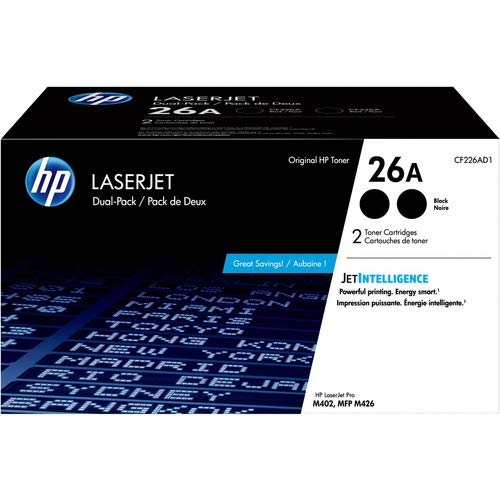 HP 26A | 2 Ink Cartridges | Black | CF226AD1