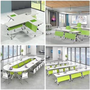 Ysjndasm Modern Office Folding Conference Training Table - 4 Pack