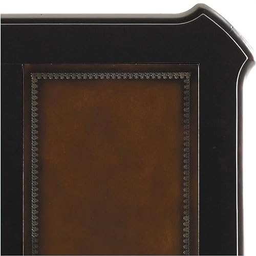 Bowery Hill Executive Desk with File Drawers in Black Paint Finish