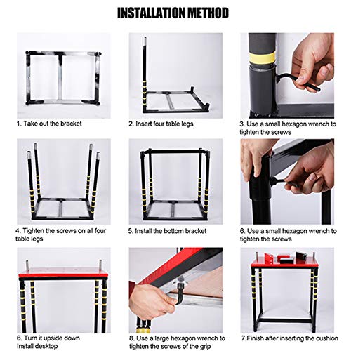 HENGGE Standard Arm Wrestling Table -Armwrestling Training Equipment- is Suitable for Home Office Gym Club,Black