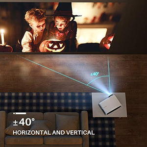 VIVIMAGE Explore 3 Native 1080P Projector, 6800 Lux Full HD 300" Led Projector 60Hz Home Theater Compatible TV Stick, 2 HDMI, VGA, Smartphone, PC, TV Box, PS4, ±40° Electronic Keystone Correction