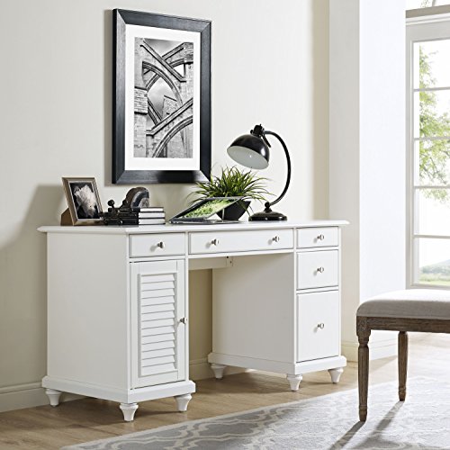 Crosley Furniture CF6507-WH Palmetto Computer Desk - White
