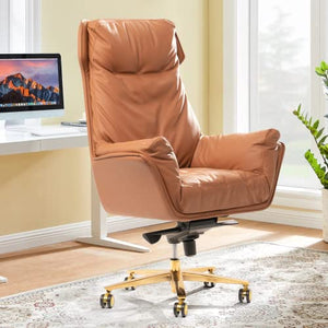 Kinnls Austin Executive Management Office Chair, Leather Ergonomic Swivel Rolling Desk Chair