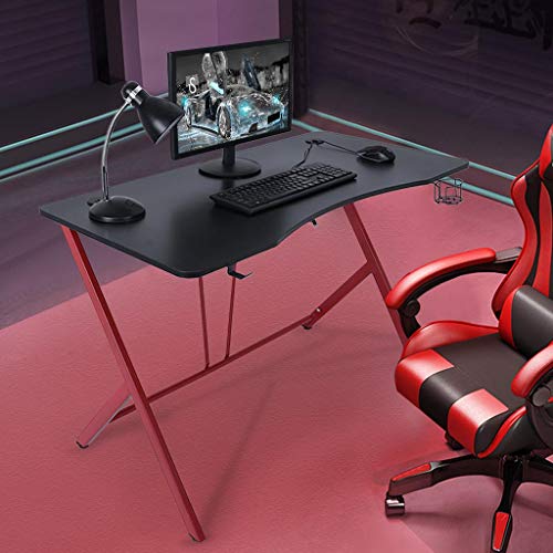 AUSPUM Gaming Desk 47.2Inch Computer Desk Gaming Table,Pc Gaming Workstation Home Office Desk with Headphone Hook (D)