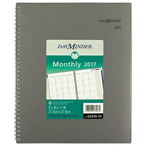 DayMinder Monthly Planner 2017, 8-1/2 x 11", Traditional, Color Selected For You May Vary (GC470-10)