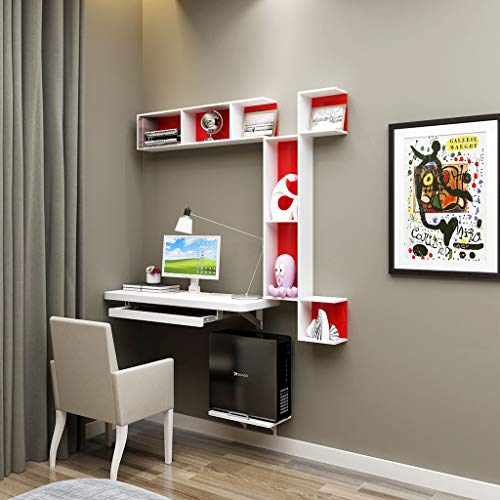 Full Solid Wood Wall Mounted Drop Leaf Table Integrated Home Office Desks Workstation Computer Notebook Children's Study Table Desk Space Saving