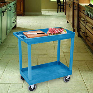 Luxor Tub Cart with Two Shelves - 32" x 18" - EC11HD-BU