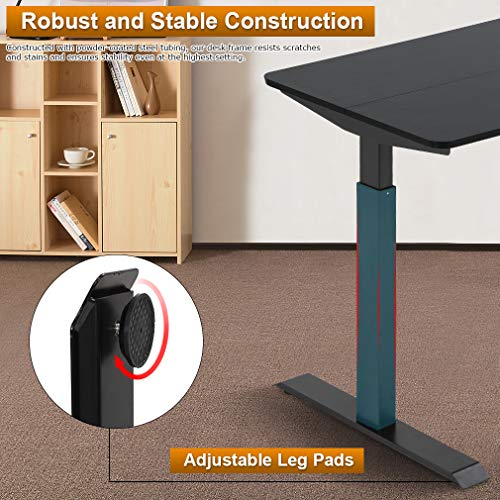 Height Adjustable Computer Desk, Home Office Gaming Desk, 47.2" Modern Simple Style Sit Stand Electric Desk, Writing Computer Workstation or Home Office,Black