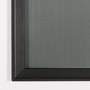 M&T Displays Snap Frame, 40X60 Poster Size, 1.25" Black Color Profile, Mitered Corner, Front Loading