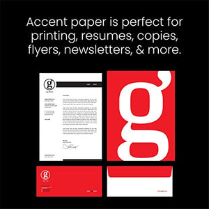 Accent Opaque White Printer Paper, 11” x 17” 28lb Bond/70lb Text Copy Paper – 4,000 Sheets (10 Reams) – Premium Computer Paper with Textured Vellum Finish – 97 Bright, 104gsm – 109512C